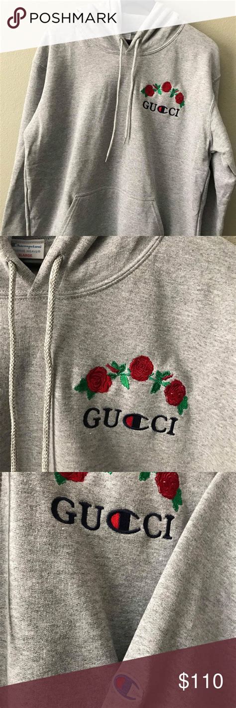 gucci x champion|gucci x champion hoodie real.